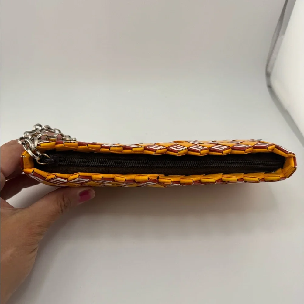 Wrapper‎ Purse Vibrant Yellow and Orange Geometric Clutch